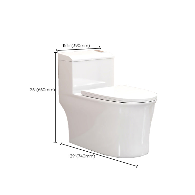 Modern Floor Mounted Toilet White Slow Close Seat Included Toilet Bowl for Washroom
