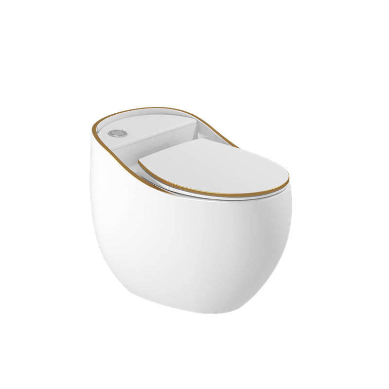 Contemporary Flush Toilet Floor Mounted Siphon Jet Porcelain Toilet Bowl