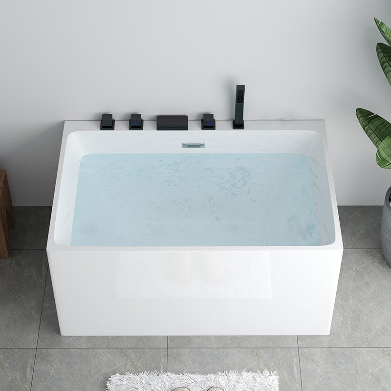 Back to Wall Soaking Bath Rectangular Antique Finish Bath Tub