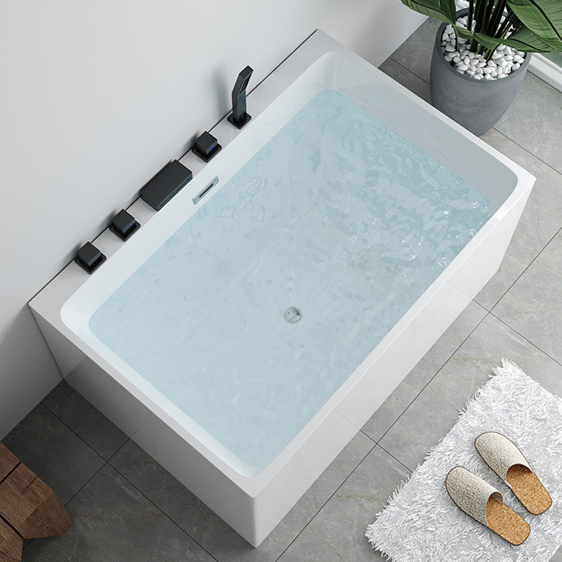 Back to Wall Soaking Bath Rectangular Antique Finish Bath Tub