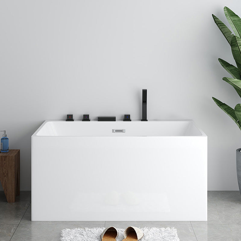 Back to Wall Soaking Bath Rectangular Antique Finish Bath Tub