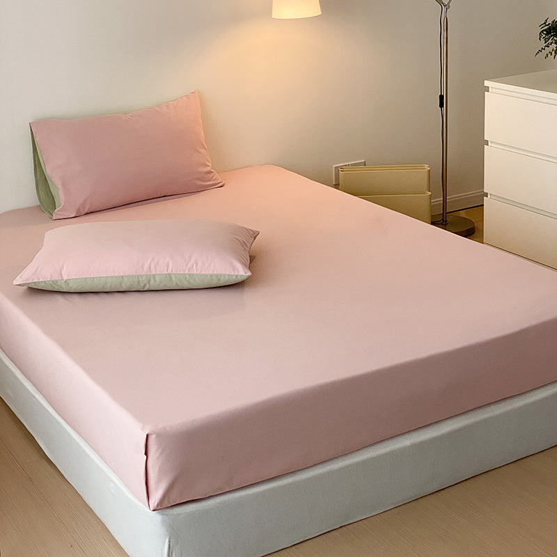 Bed Sheet Solid Color Skin-friendly Breathable Skin-friendly Bed Sheet Set
