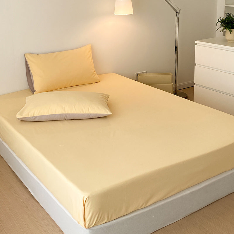 Bed Sheet Solid Color Skin-friendly Breathable Skin-friendly Bed Sheet Set