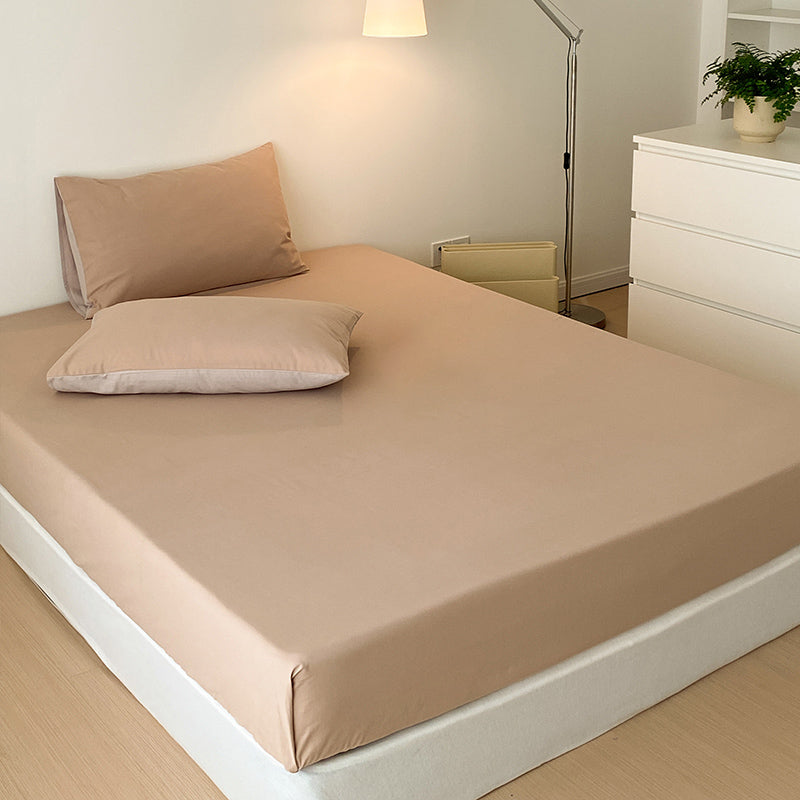 Bed Sheet Solid Color Skin-friendly Breathable Skin-friendly Bed Sheet Set