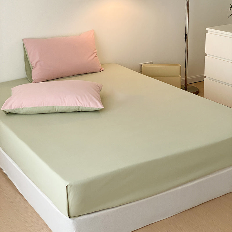 Bed Sheet Solid Color Skin-friendly Breathable Skin-friendly Bed Sheet Set