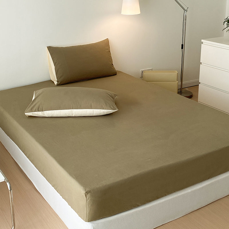 Bed Sheet Solid Color Skin-friendly Breathable Skin-friendly Bed Sheet Set