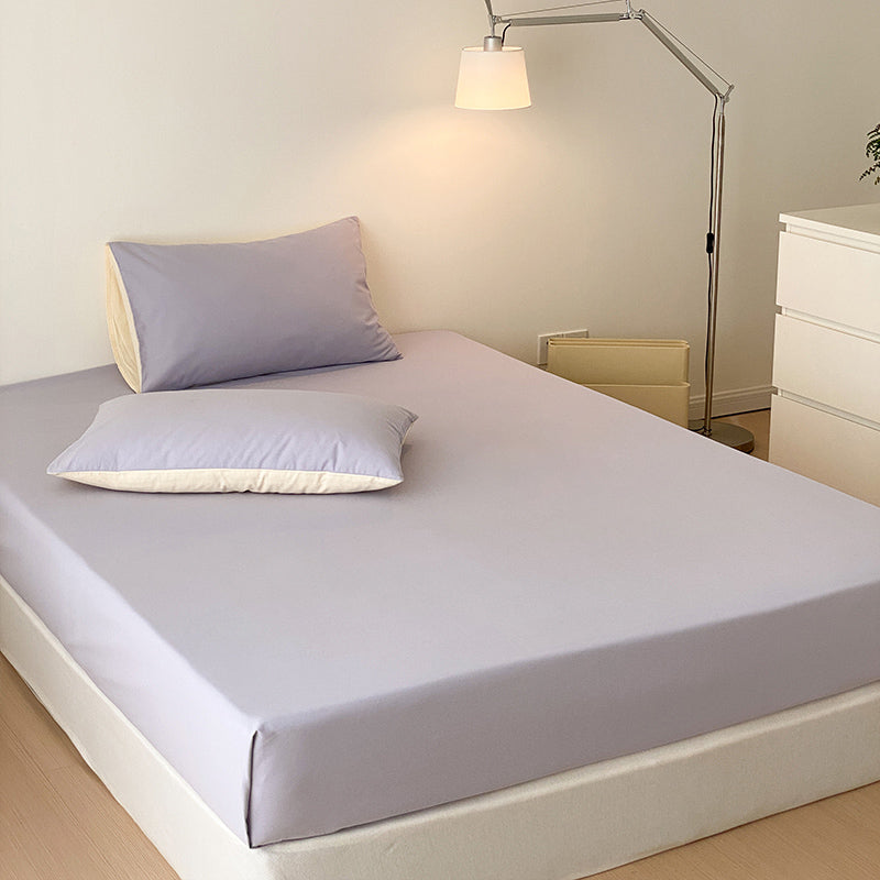 Bed Sheet Solid Color Skin-friendly Breathable Skin-friendly Bed Sheet Set