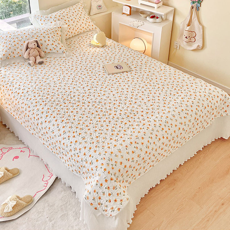 Floral Pattern Bed Sheets Polyester Soft Breathable Non-Pilling Sheet Set