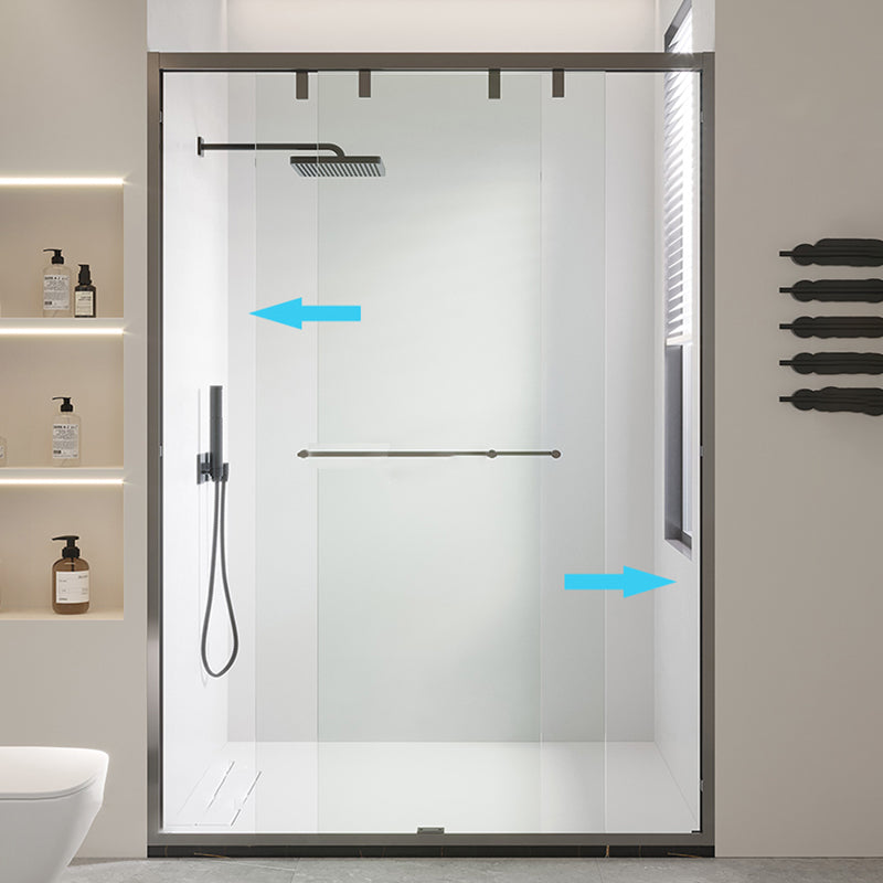 Double Sliding Shower Doors Semi-Frameless Clear Shower Door