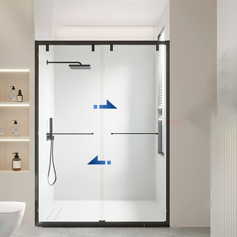 Double Sliding Shower Doors Semi-Frameless Clear Shower Door