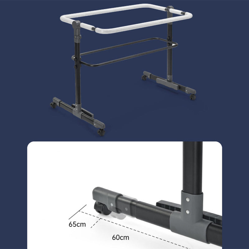 Metal Rectangle Bedside Crib Gliding Folding Crib Cradle for Baby