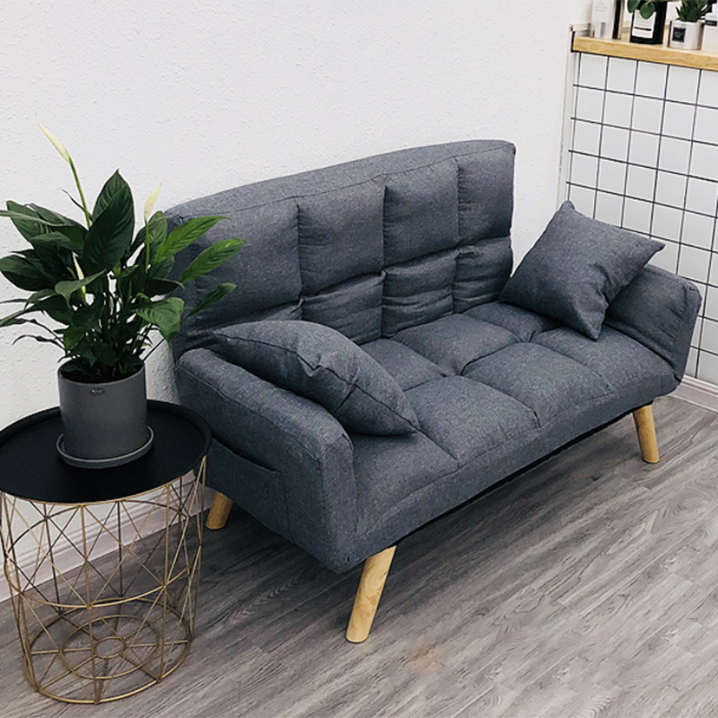 Fabric Adjustable Sleeper Sofa Biscuit Back 47.6" W Flared Arm Loveseat