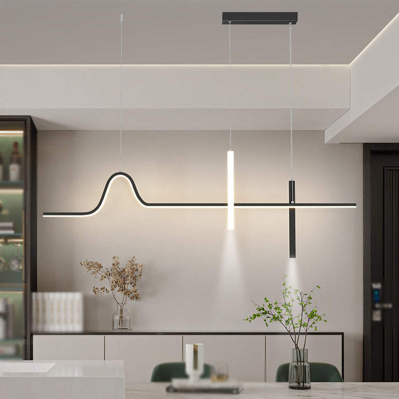 Modern White/Black Kitchen Island Lighting LED Ceiling Light for Dining Room