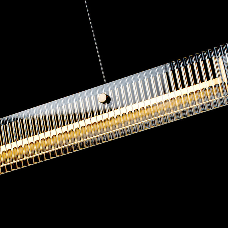 Modern Black/Golden Kitchen Island Lighting Linear LED Island Pendant Lighting
