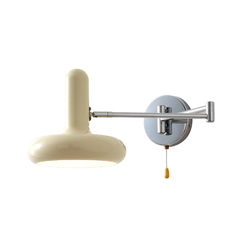 Minimalist Adjustable Wall Sconce in White and Chrome 1 - Light Wall Light