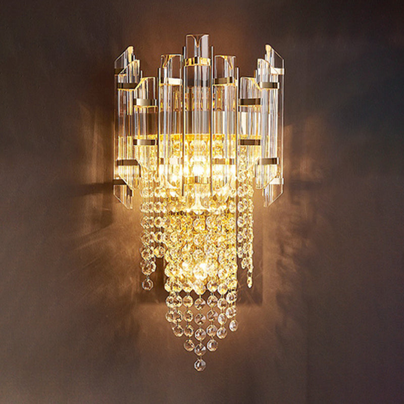 Modern Unique Shade Wall Lighting Crystal Shade Wall Lighting Ideas for Living Room