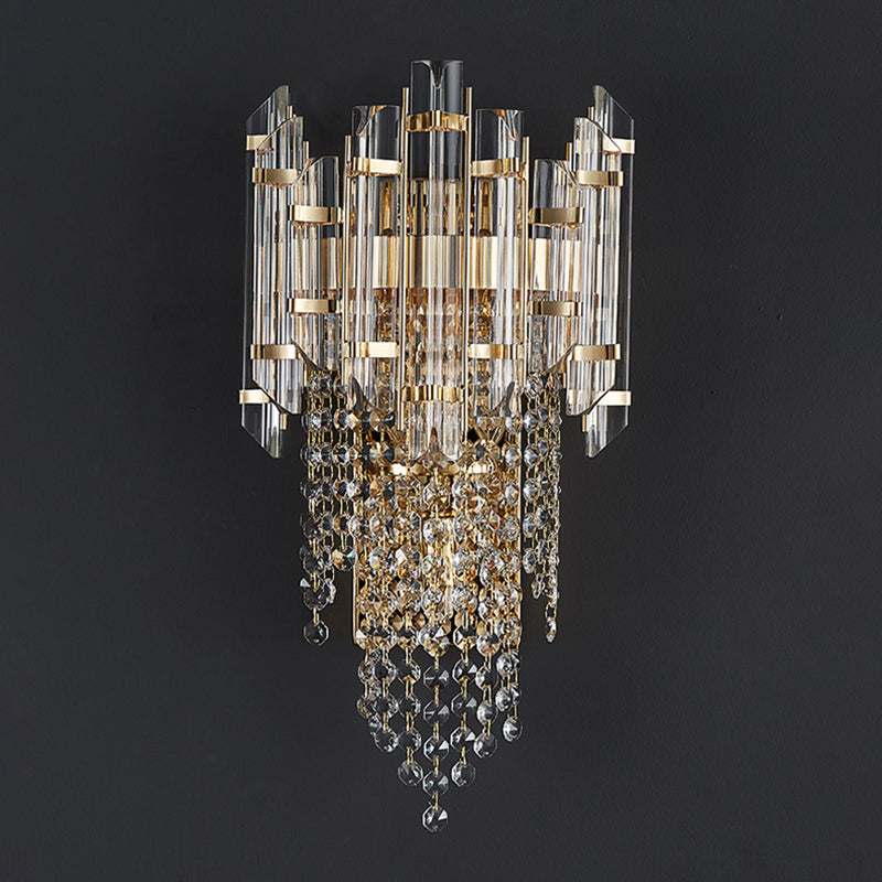 Modern Unique Shade Wall Lighting Crystal Shade Wall Lighting Ideas for Living Room