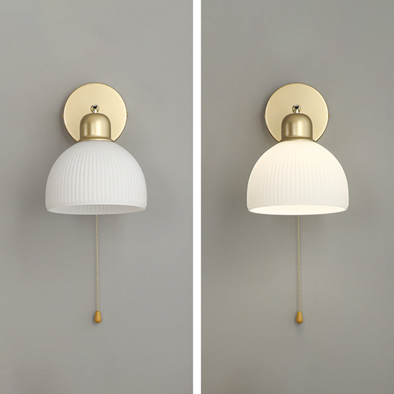 American Style Copper Wall Light Dome Shape Wall Lamp for Living Room