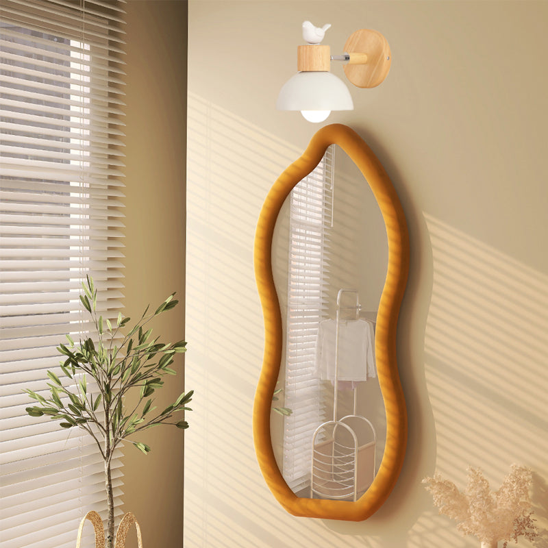 Modern Wall Lamp Creative Wooden 1 Light Wall Vanity Lights for Washroom