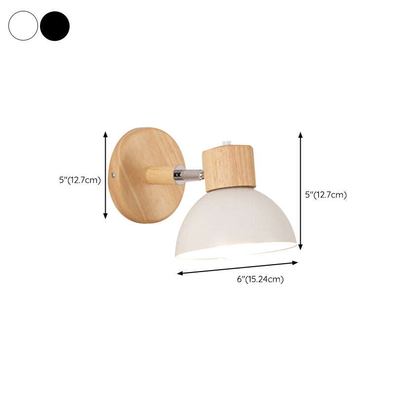 Modern Wall Lamp Creative Wooden 1 Light Wall Vanity Lights for Washroom