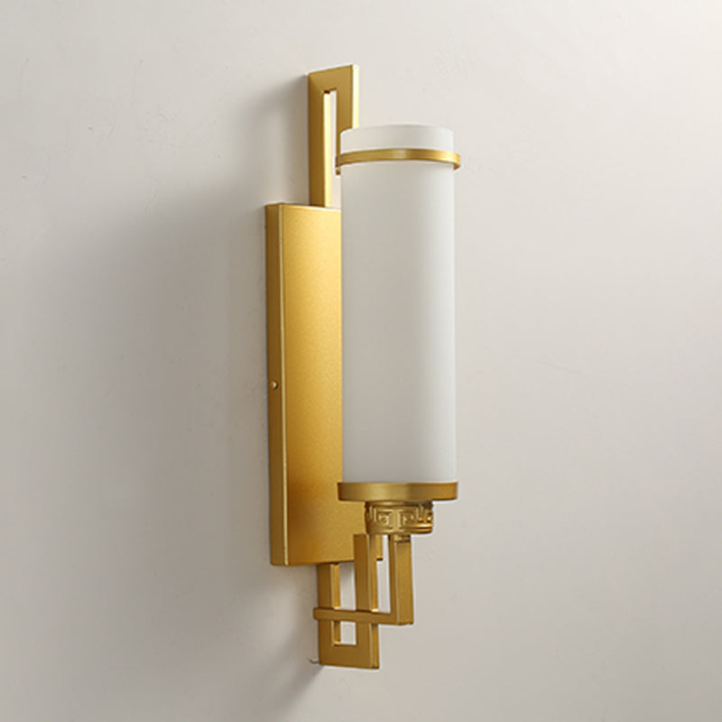 Modern Vanity Lights Milky Glass Vanity Wall Light Fixture for Bathroom