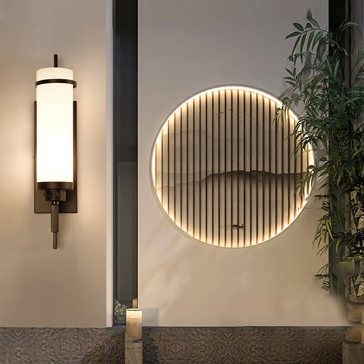 Modern Vanity Lights Milky Glass Vanity Wall Light Fixture for Bathroom