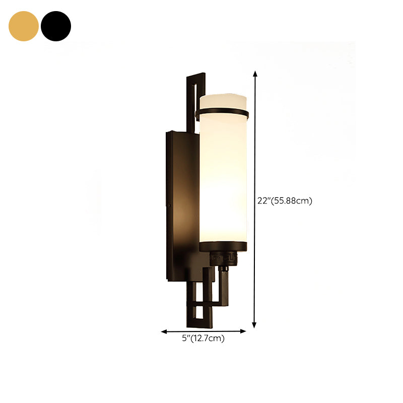 Modern Vanity Lights Milky Glass Vanity Wall Light Fixture for Bathroom