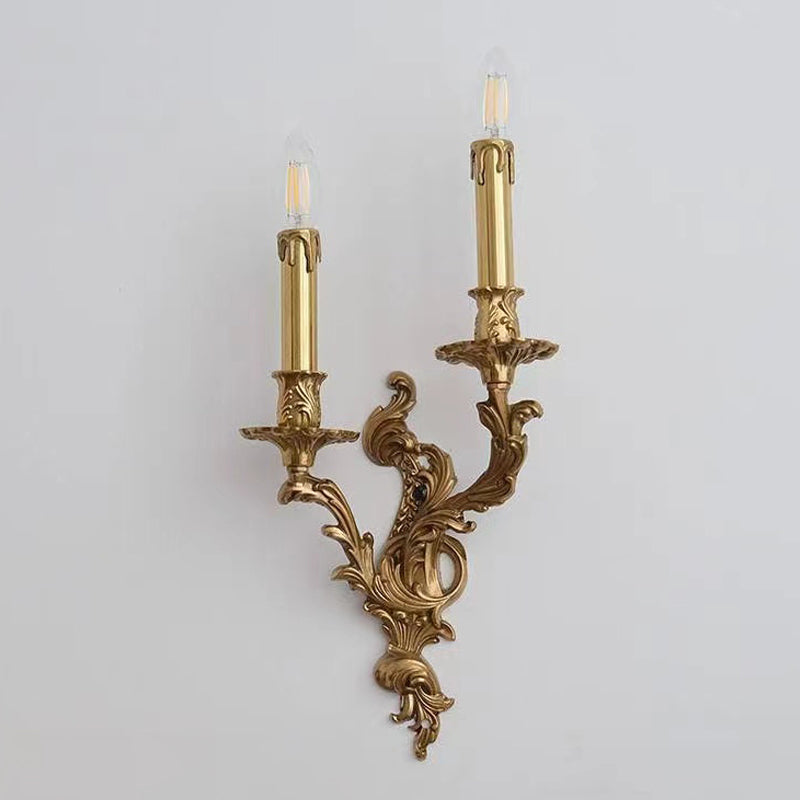 Vintage Vanity Lighting Brass Wall Light Fixture in Gold for Bathroom