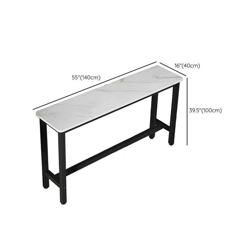 Rectangle Counter Height Pub Set 1/3/4/5/6/7 Pcs Iron Frame Bar Table and Stools