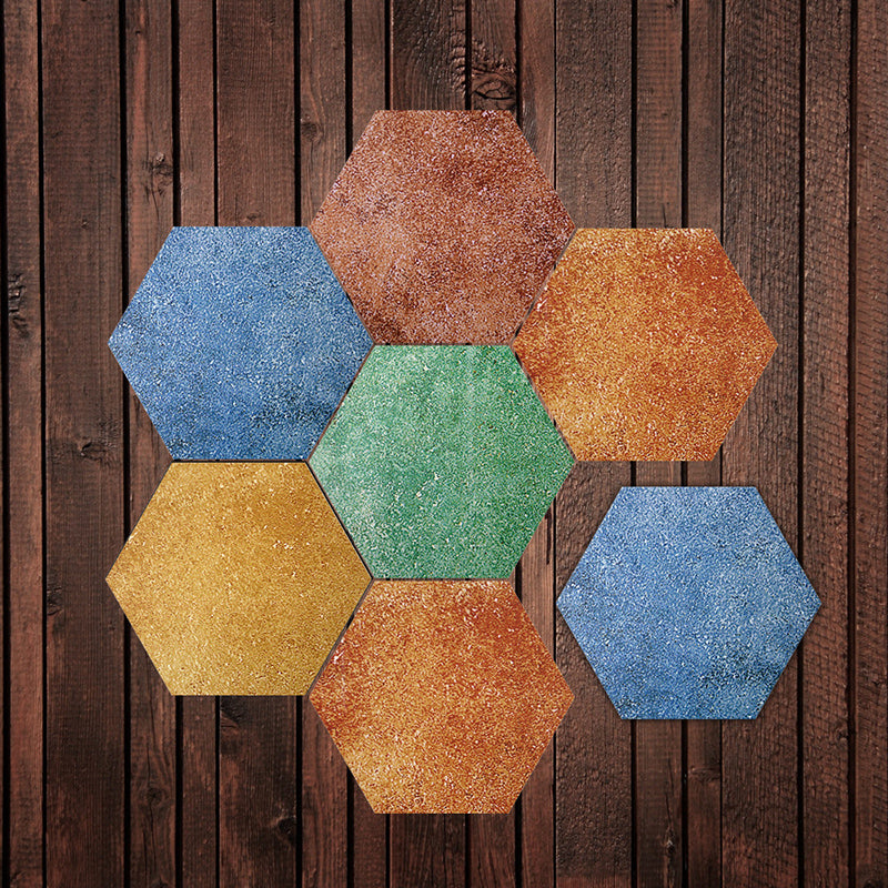 Peel & Stick Tile Stain Resistant Hexagonal Plastic Peel & Stick Tile 20-Pack