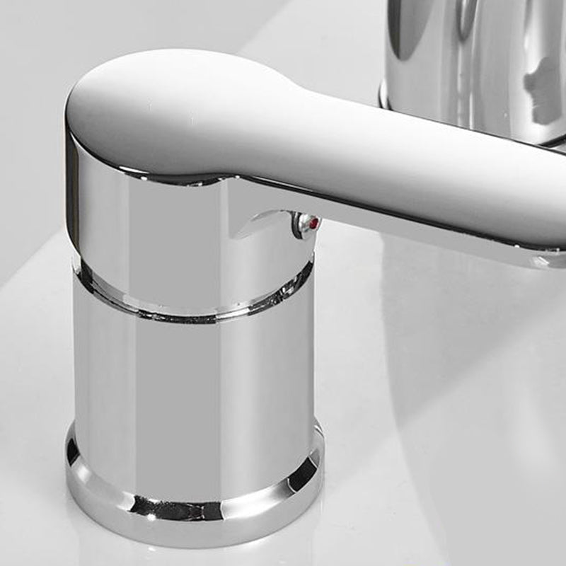 Modern Chrome Sink Faucet Brass Bathroom Low Arc Lifting Faucet
