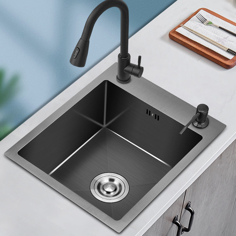 Stainless Steel Kitchen Sink Modern Bar Sink with Drain Strainer Kit