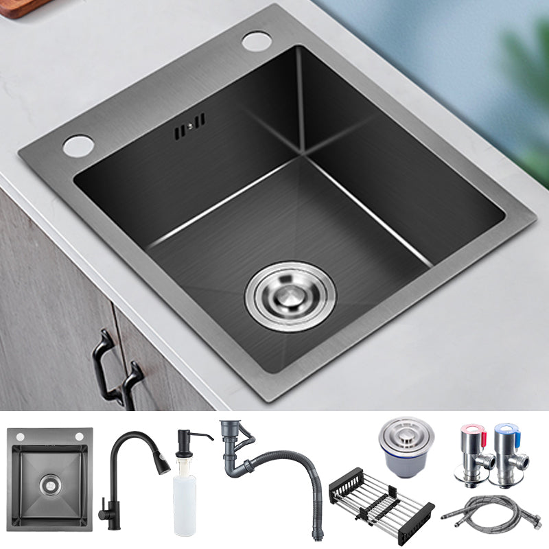 Stainless Steel Kitchen Sink Modern Bar Sink with Drain Strainer Kit