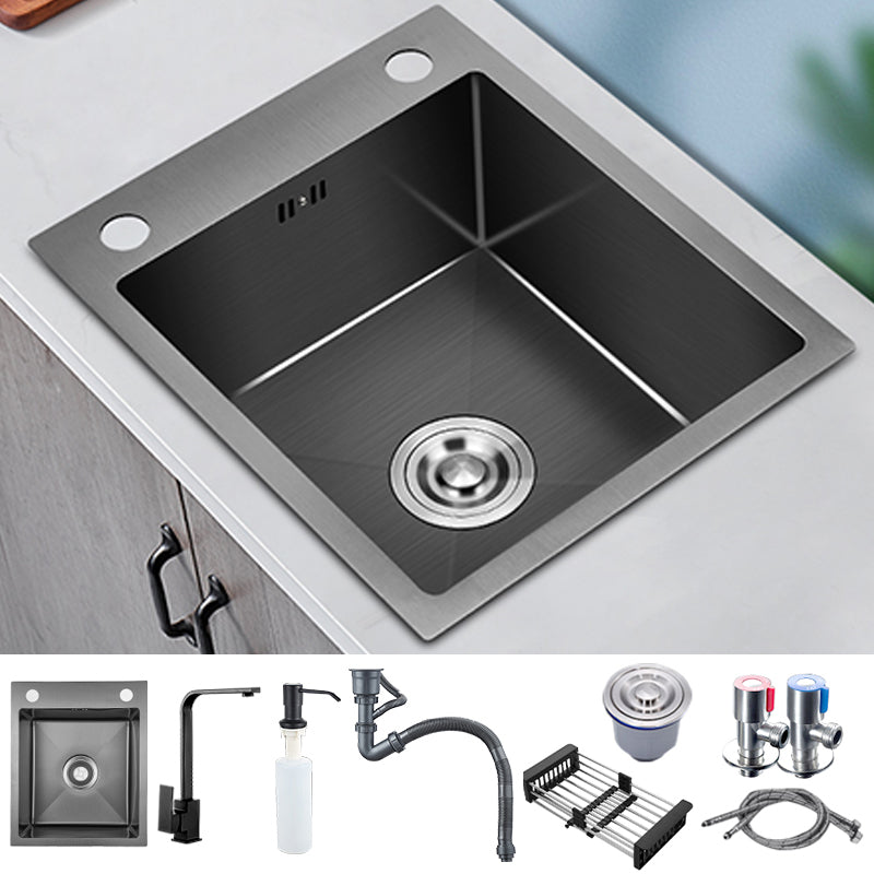 Stainless Steel Kitchen Sink Modern Bar Sink with Drain Strainer Kit