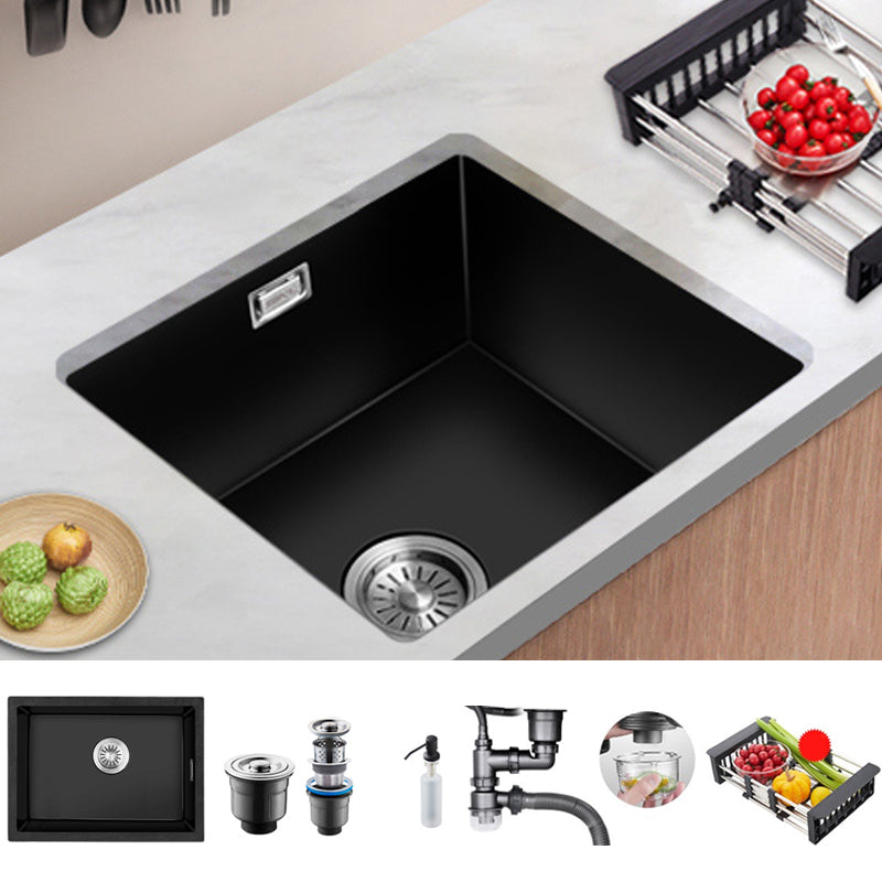 Quartz Kitchen Sink Single Bowl Drop-In Kitchen Sink with Rectangular Shape