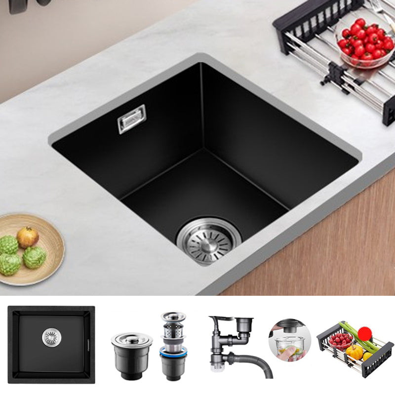 Quartz Kitchen Sink Single Bowl Drop-In Kitchen Sink with Rectangular Shape