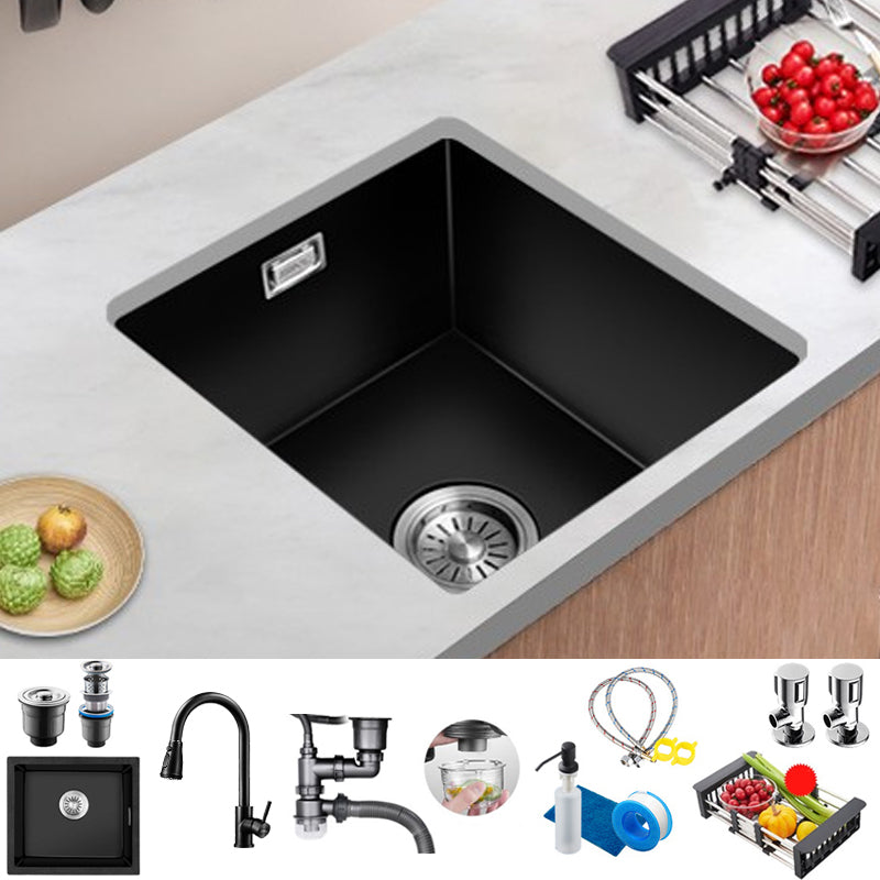 Quartz Kitchen Sink Single Bowl Drop-In Kitchen Sink with Rectangular Shape