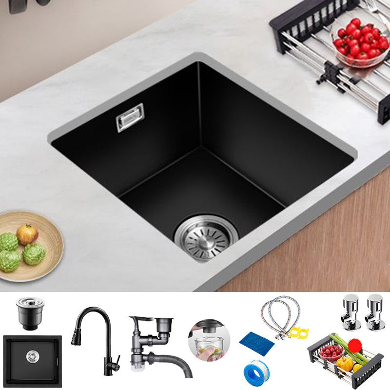 Quartz Kitchen Sink Single Bowl Drop-In Kitchen Sink with Rectangular Shape