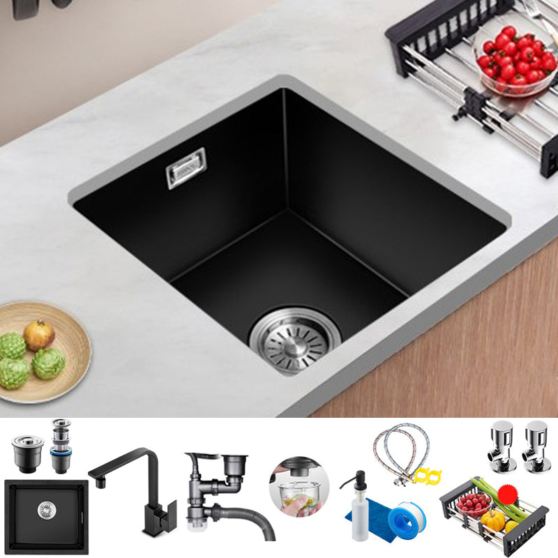 Quartz Kitchen Sink Single Bowl Drop-In Kitchen Sink with Rectangular Shape