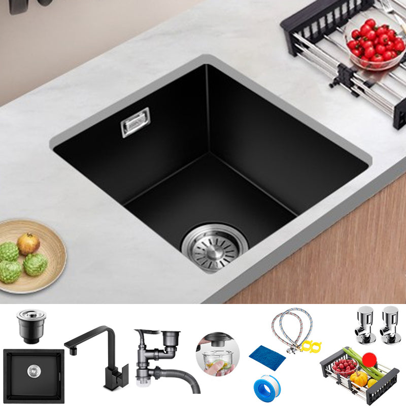 Quartz Kitchen Sink Single Bowl Drop-In Kitchen Sink with Rectangular Shape