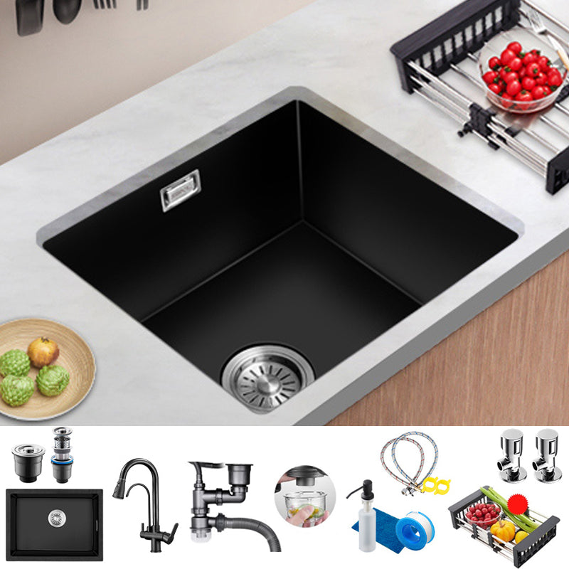 Quartz Kitchen Sink Single Bowl Drop-In Kitchen Sink with Rectangular Shape