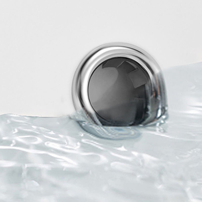 White Porcelain Bathroom Sink with Overflow Vessel Bathroom Sink
