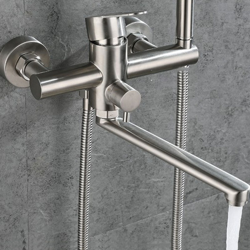 Bathroom Bathtub Faucet Rod Handle Handheld Shower Head Bathtub Faucet