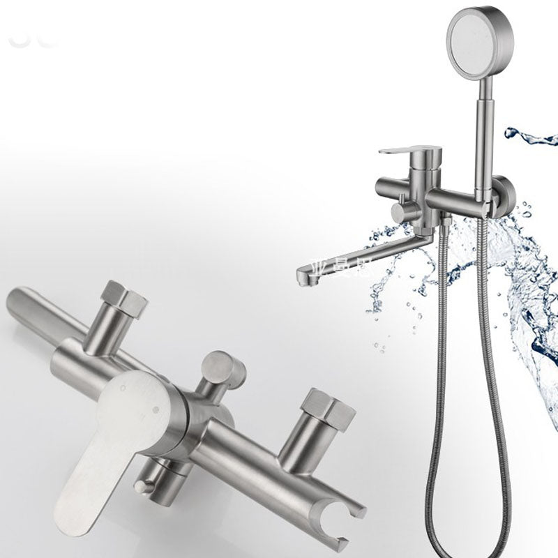 Bathroom Bathtub Faucet Rod Handle Handheld Shower Head Bathtub Faucet