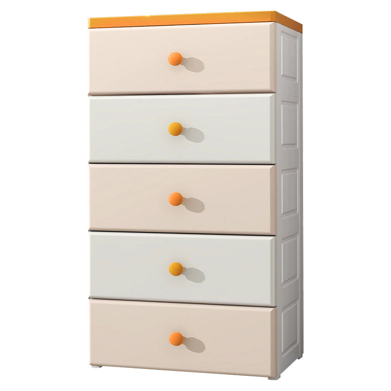 Northern European Plastic Nursery Dresser Vertical Kids Nightstand for Home and Room