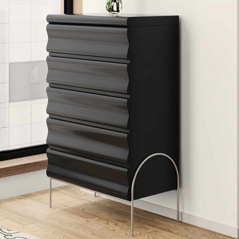 Contemporary Dresser Wooden Storage Chest Dresser with 5 Drawers