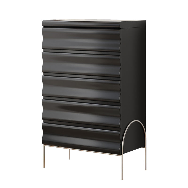 Contemporary Dresser Wooden Storage Chest Dresser with 5 Drawers