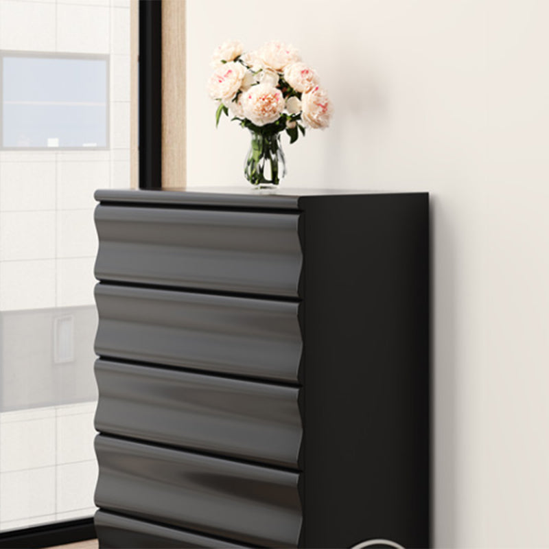 Contemporary Dresser Wooden Storage Chest Dresser with 5 Drawers
