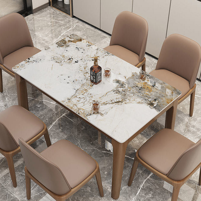Rectangle Dining Room Table Contemporary 4 Legs Dinette Table
