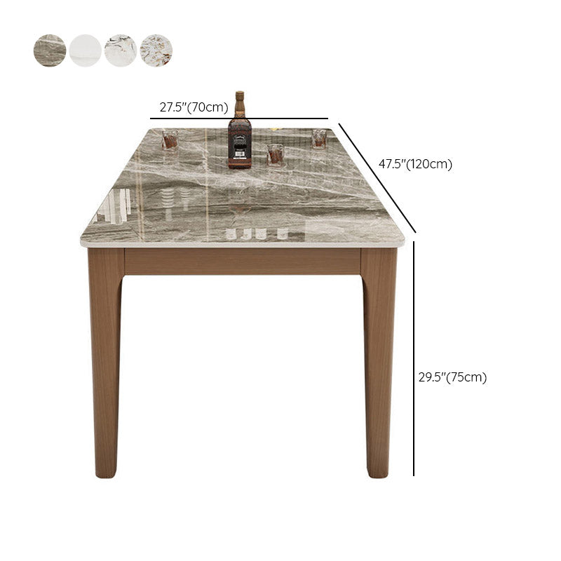 Rectangle Dining Room Table Contemporary 4 Legs Dinette Table